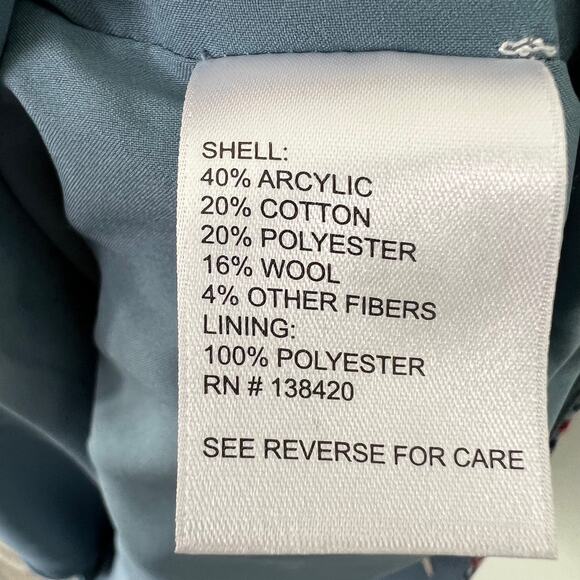 Etcetera Wool Blend Houndstooth Sz 4 Fully Lined Skirt Retro Office Knee Length - Picture 8 of 8